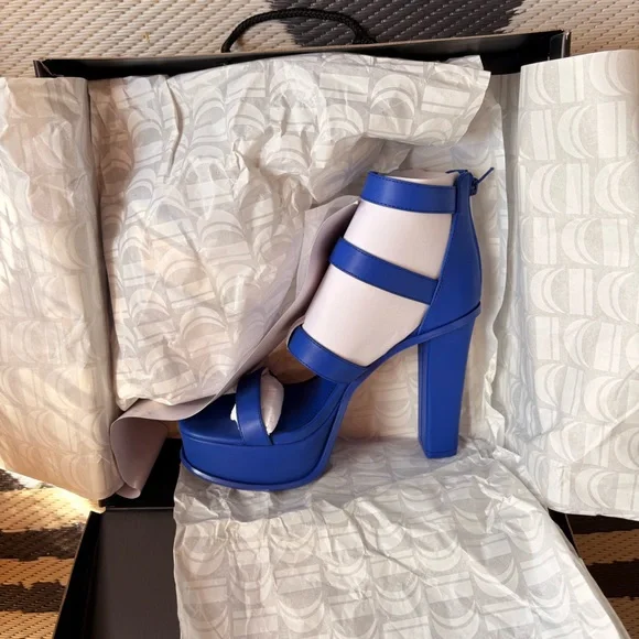 Best in Blue Platform Heels - Picture 6 of 9